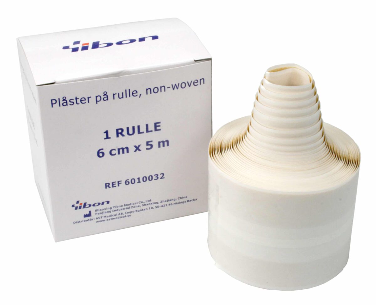 Plåster på rulle non-woven 6cmx5m - artnr: 6010032 - AST Medical AB