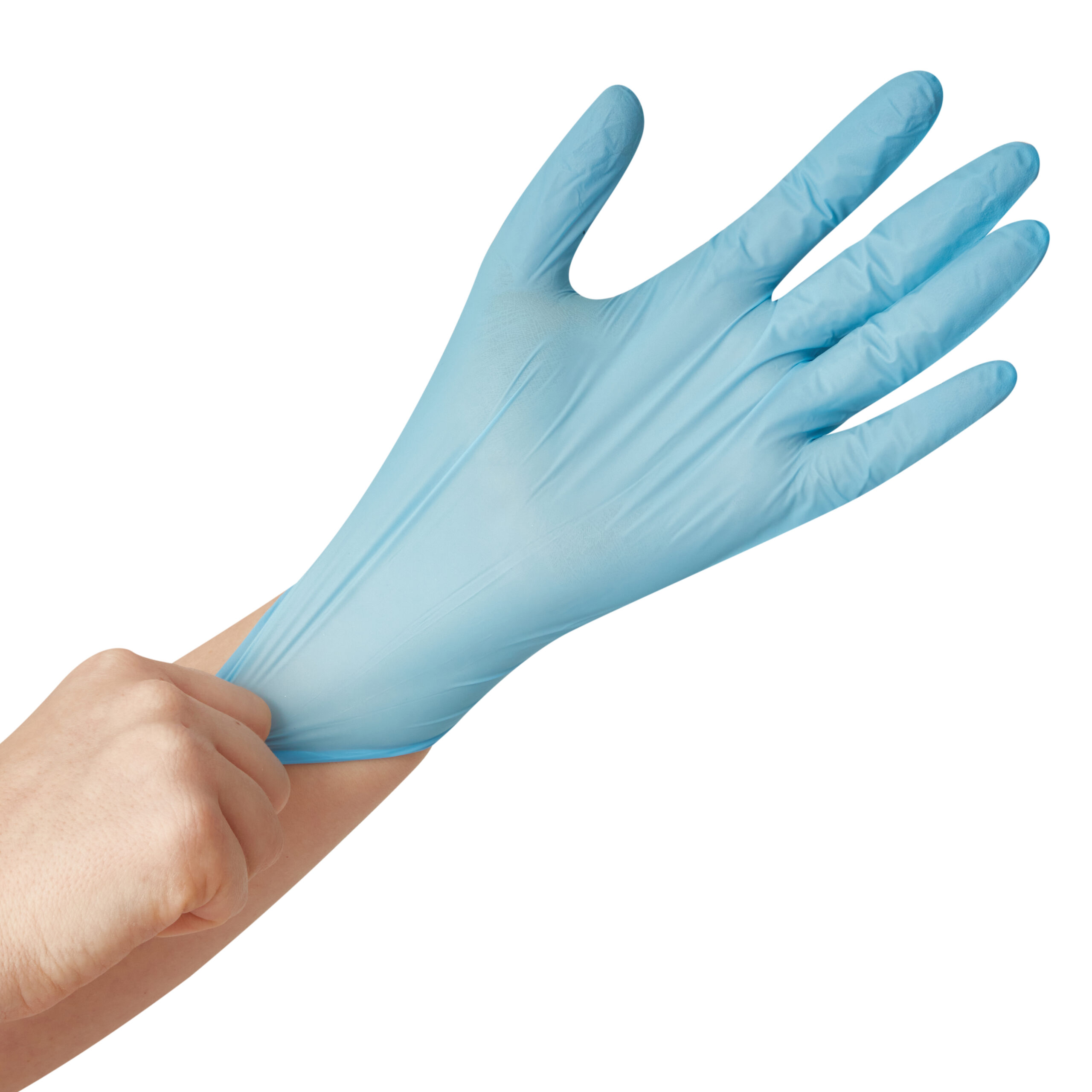 Nitrile Aqua, Puderfri Ljusblå, XL - Bild 2